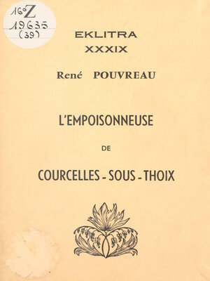 cover image of L'empoisonneuse de Courcelles-sous-Thoix